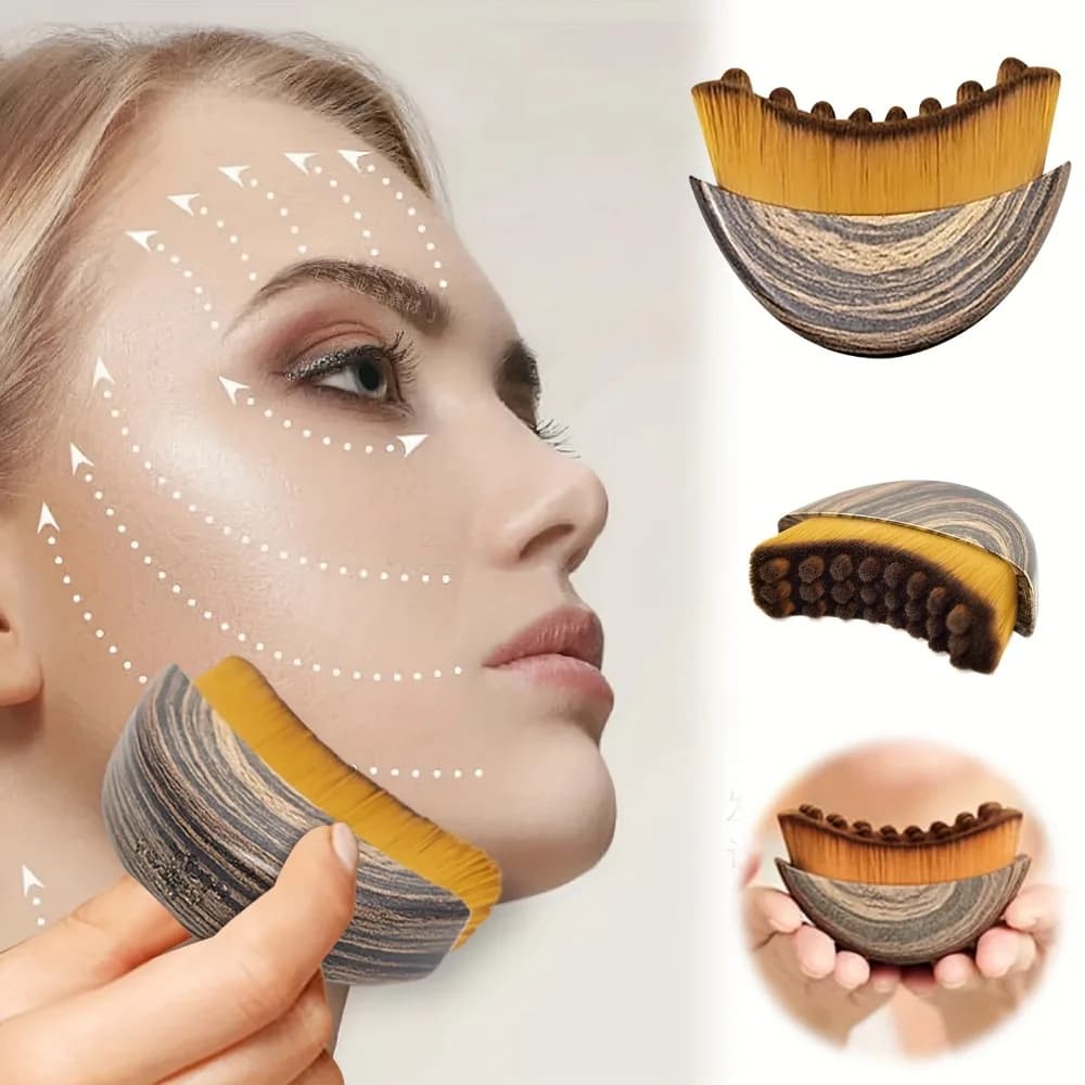 Lymphatic contour face brush for dry brushing — image 7