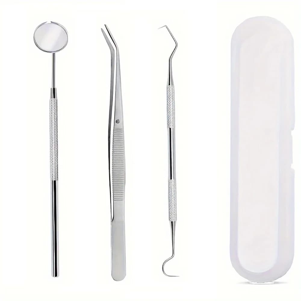 Stainless steel dental cleaning kit with interdental cleaners and toothpicks — image 7