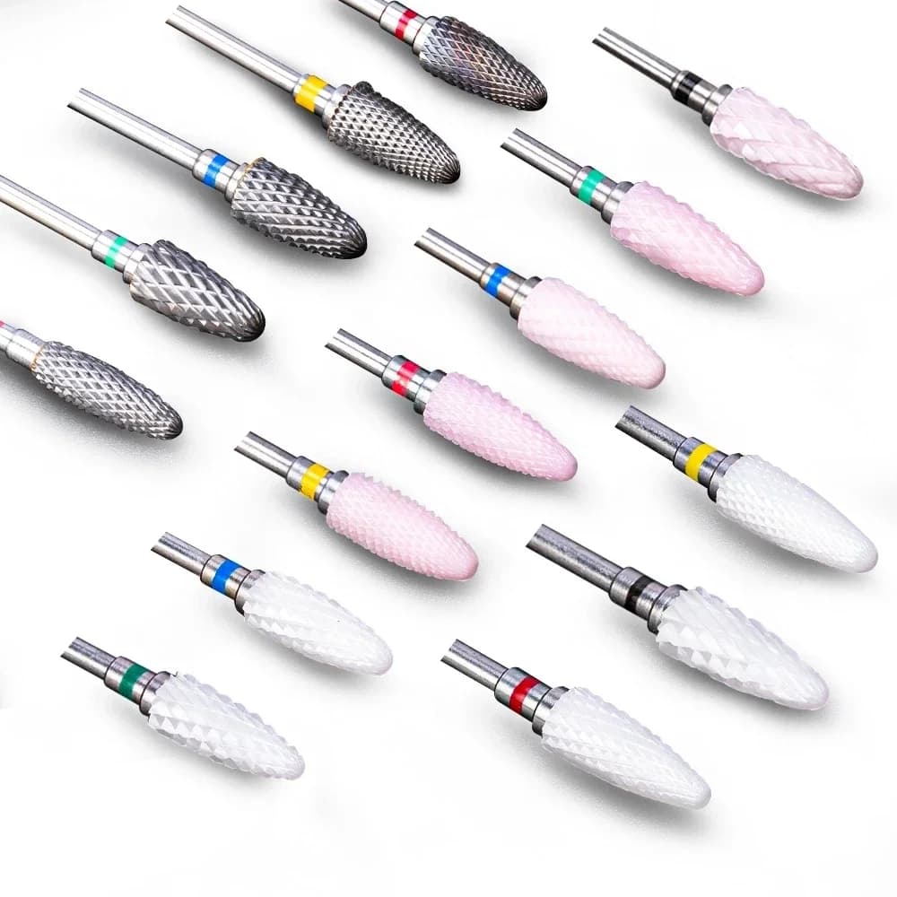 ceramic carbide nail drill bit for electric manicure drill — image 5