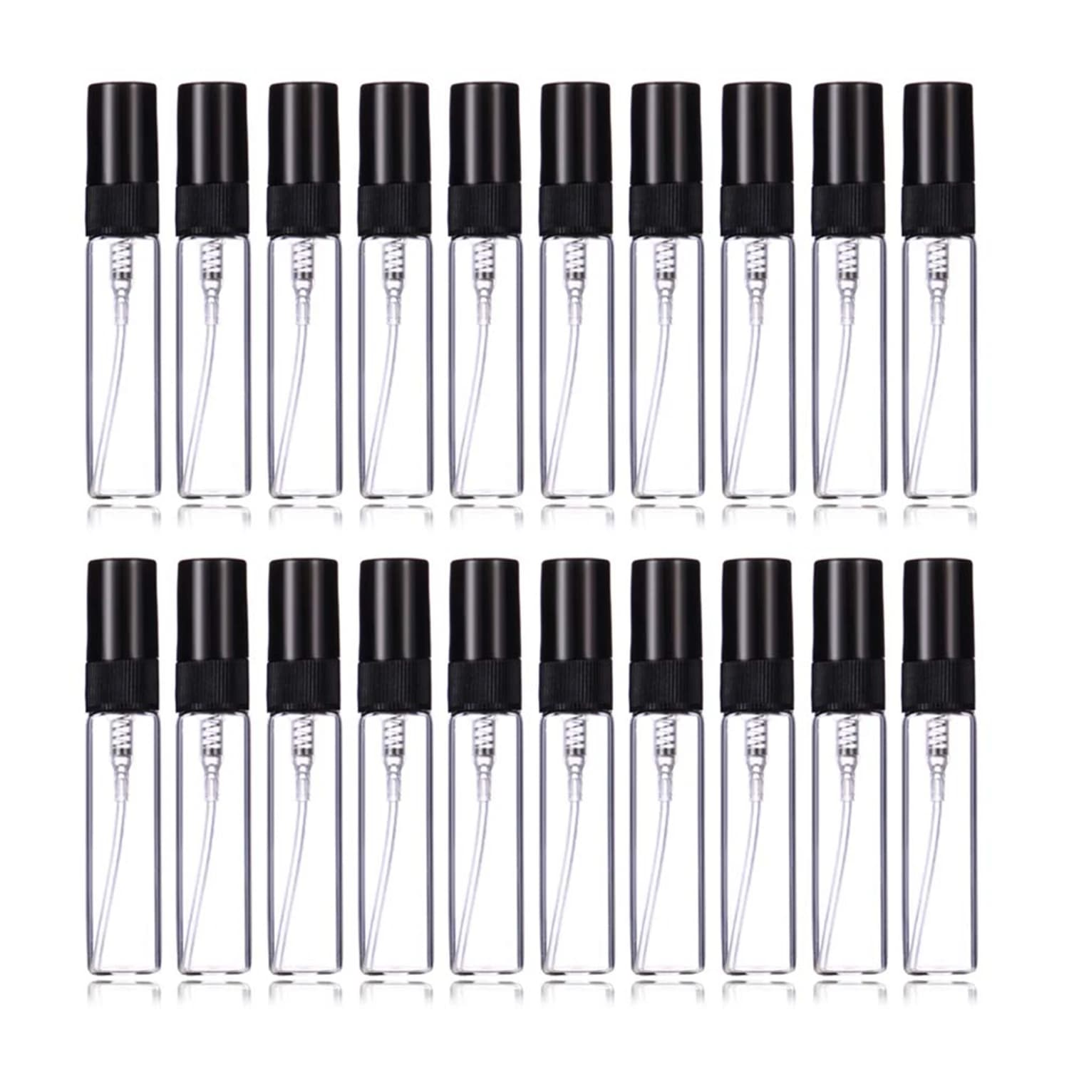 Assorted mini glass perfume spray bottles, 2ml to 10ml, pack of 20 — image 1