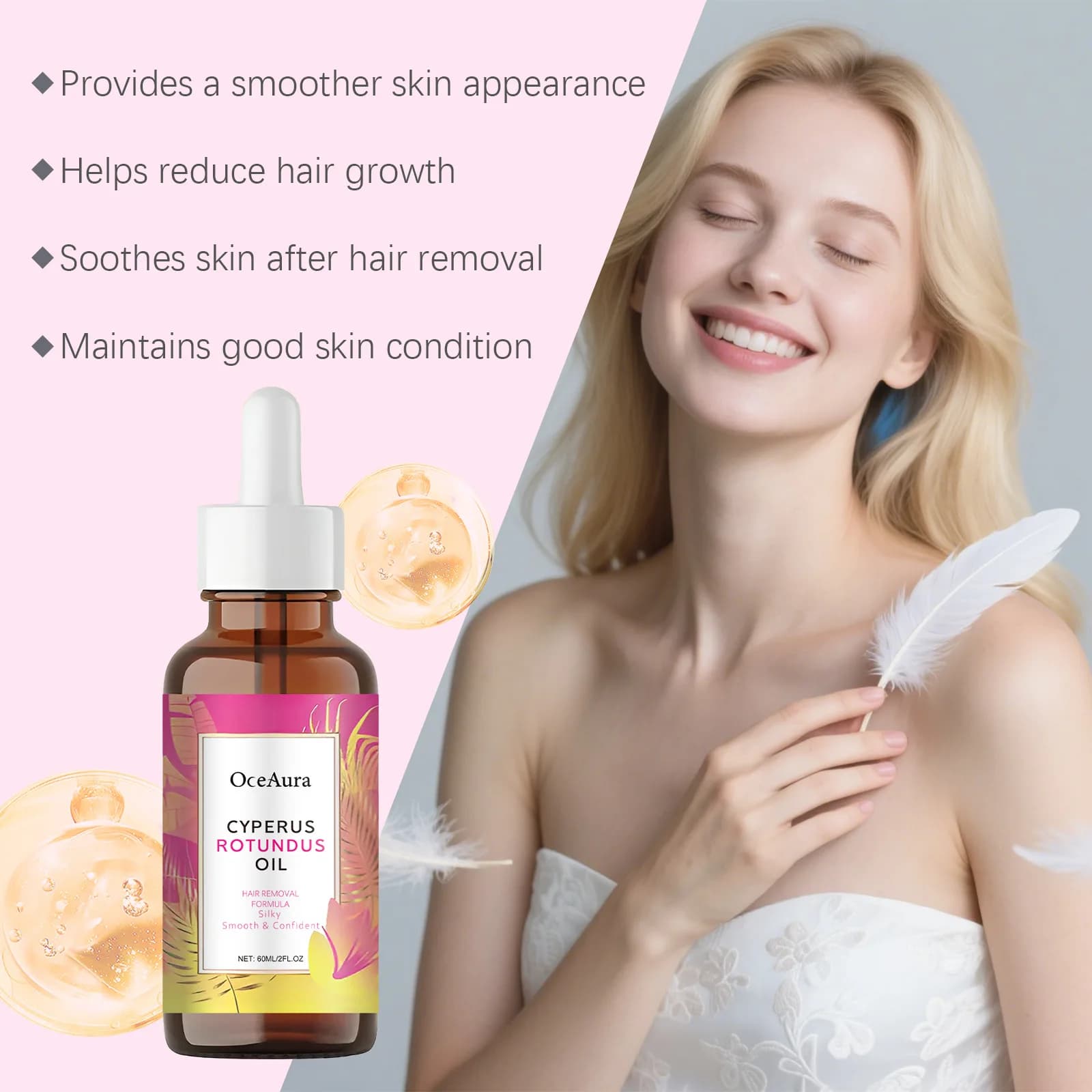 Cyperus Rotundus oil bottle for hair removal — image 5