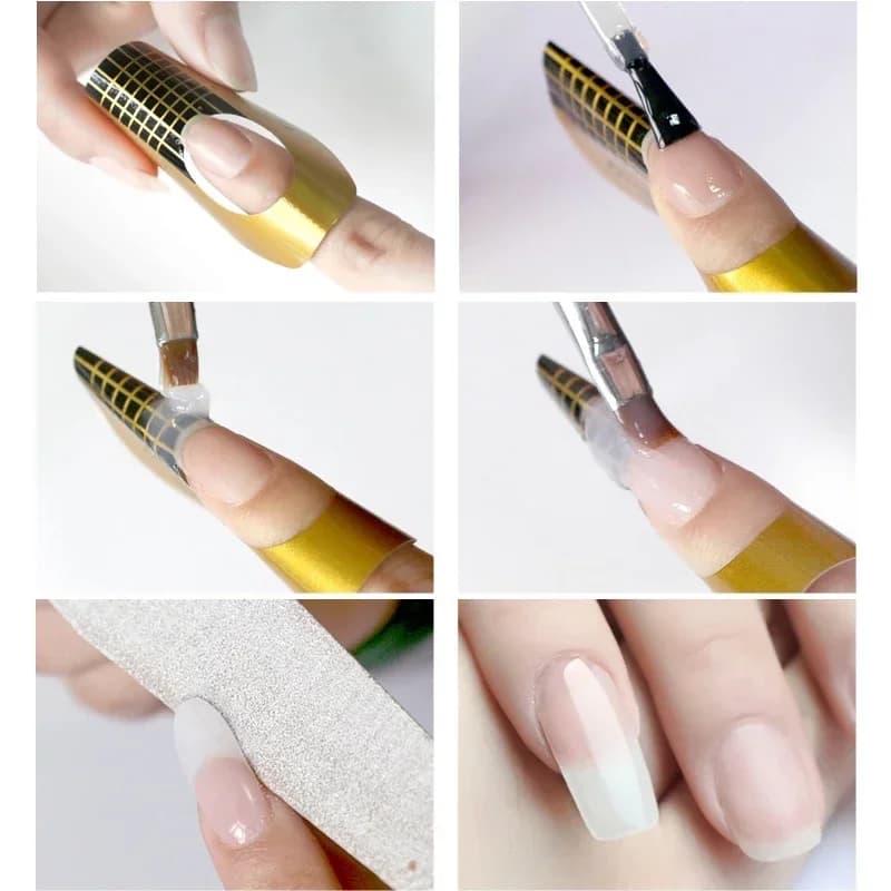 Jelly builder nail extension gel in pink and white — image 6