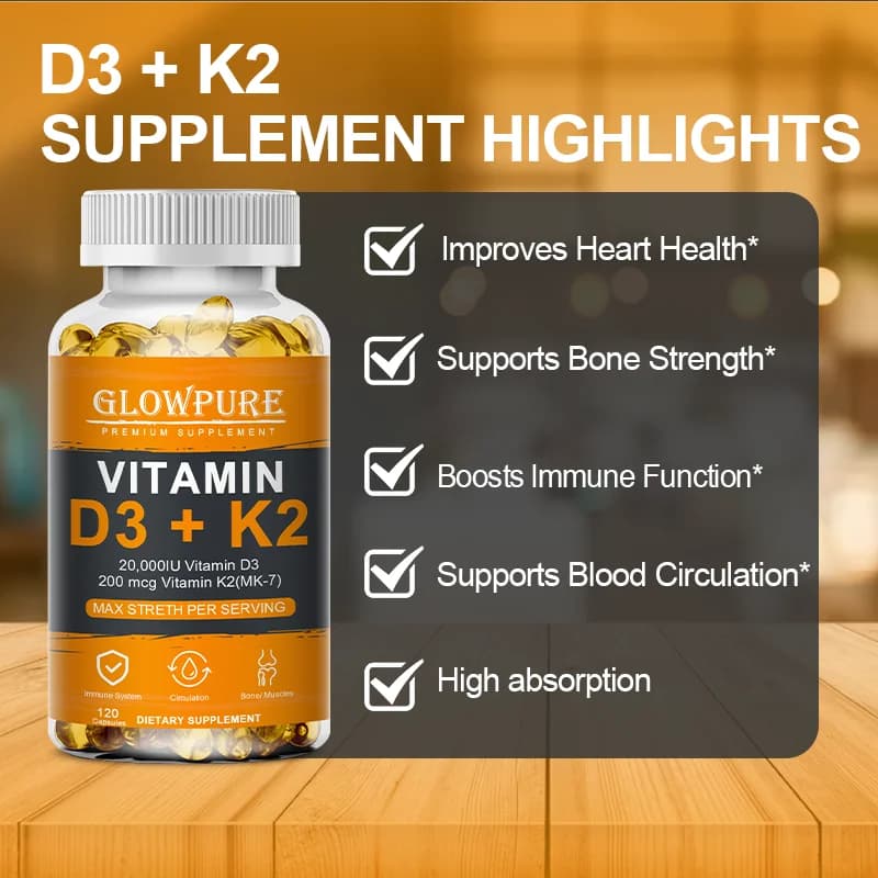 bottle of vitamin d3 k2 capsules — image 6