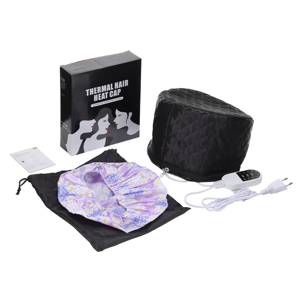 waterproof electric hair steamer cap with control panel — image 8