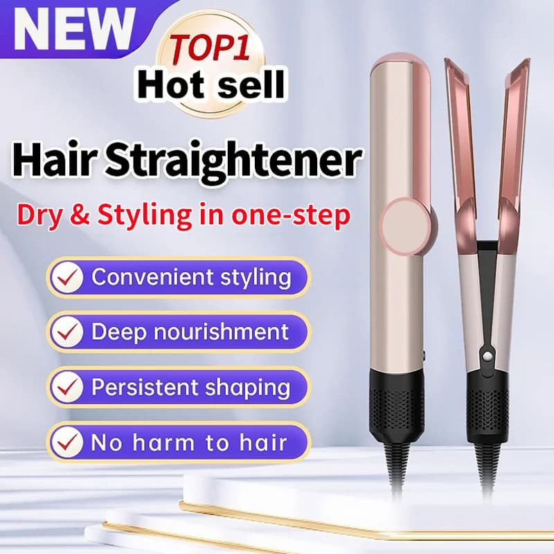 hair straightener and dryer with negative ion plates — image 7