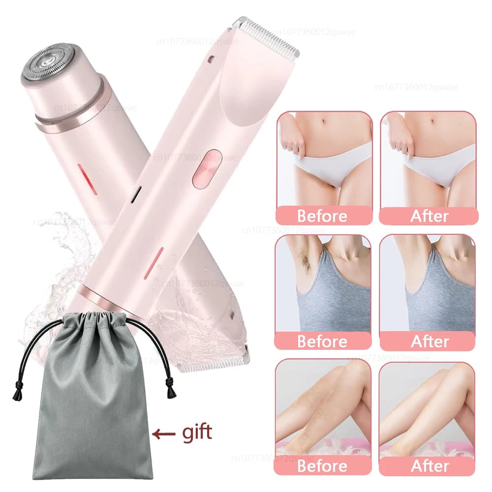 double-head electric shaver for women — image 4