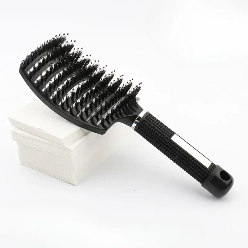 Fluffy scalp massage detangling brush for wet curly hair — image 8
