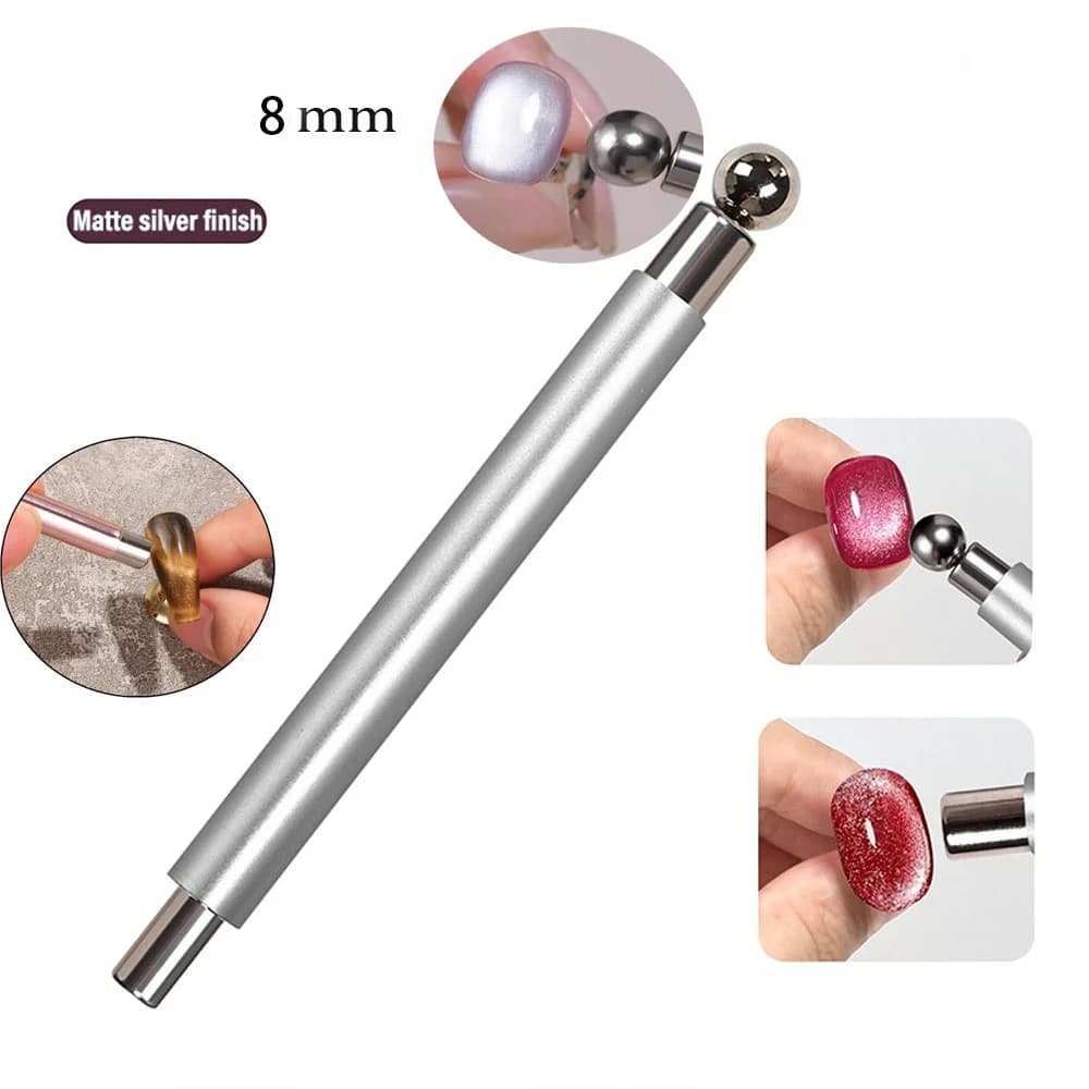 double head cat eye nail magnet pen with steel ball — image 7