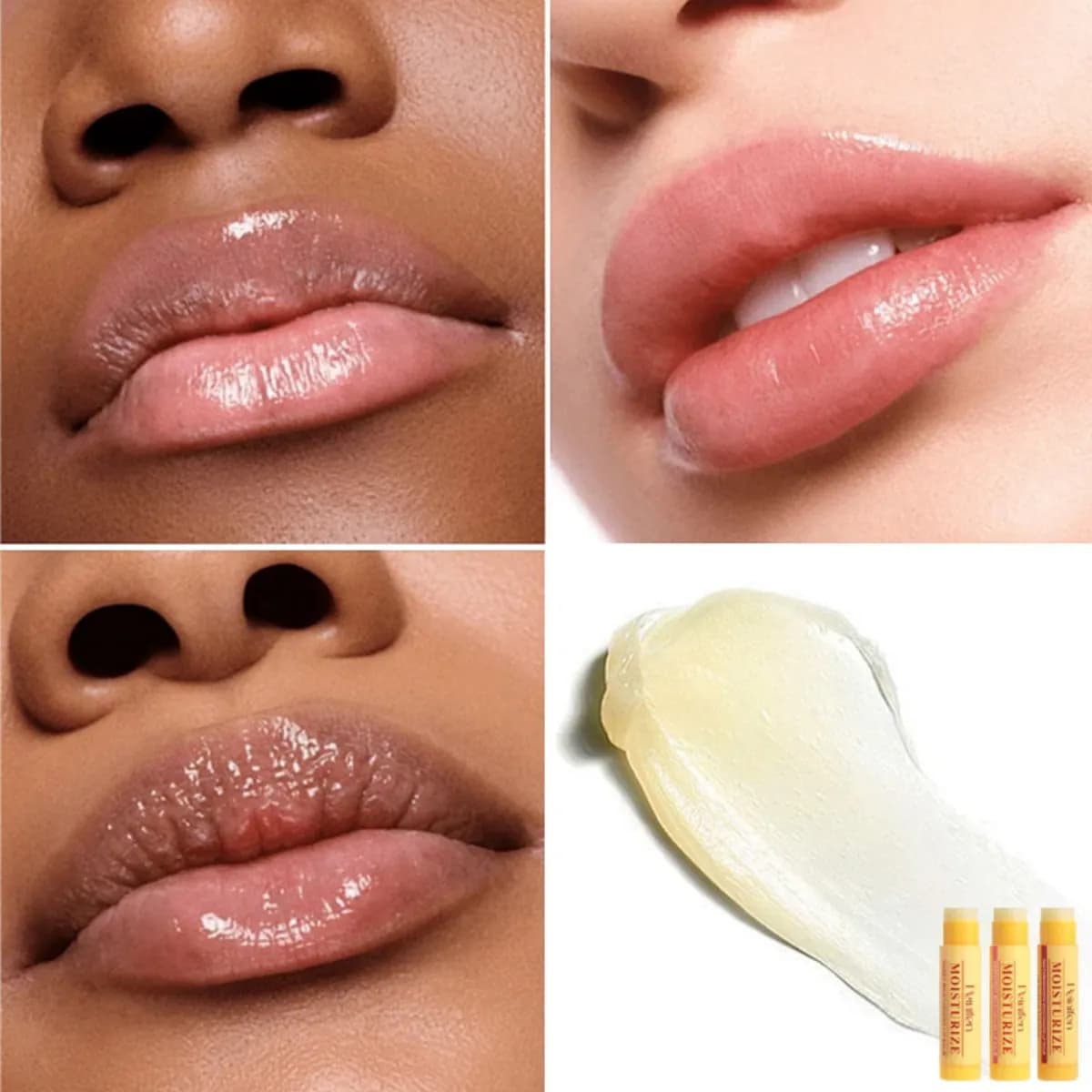 three natural plant lip balms in a set — image 5