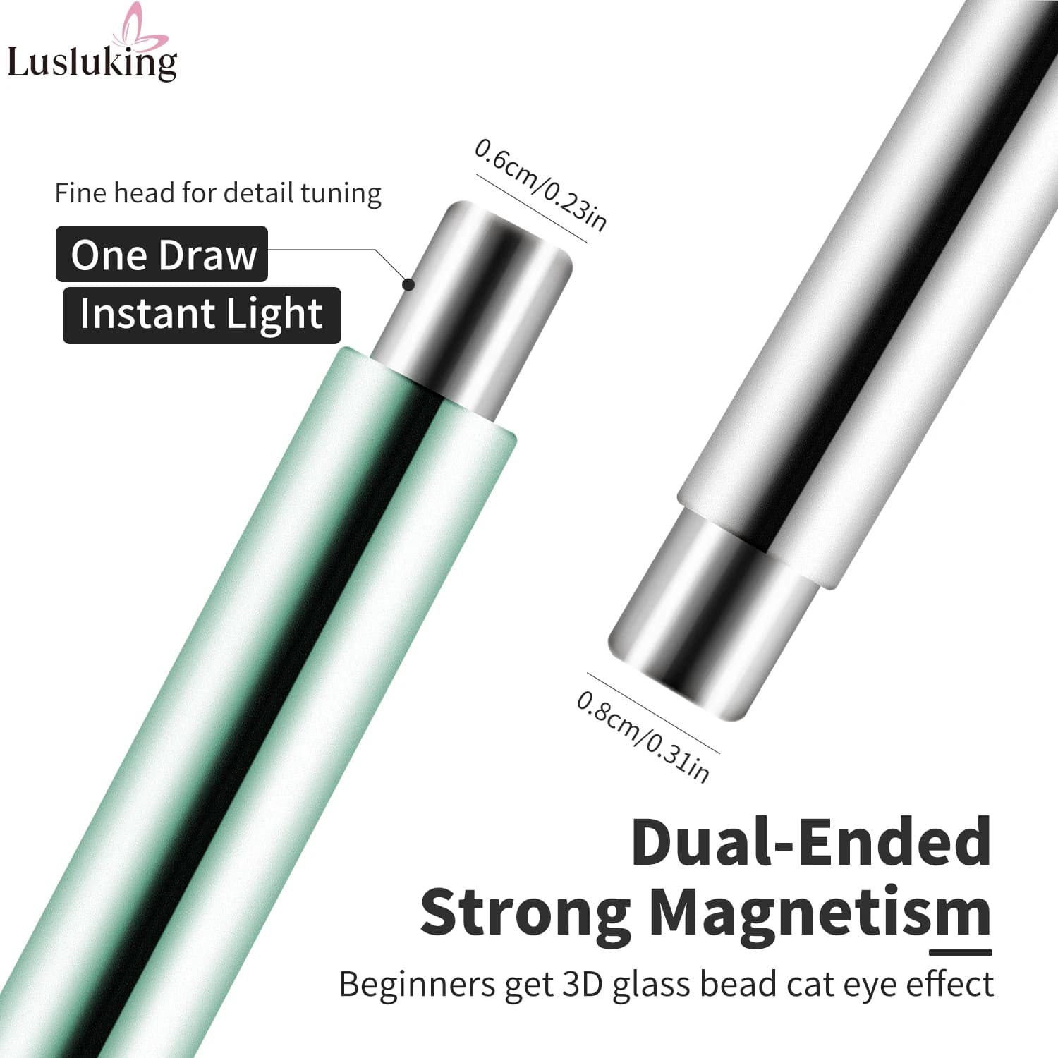 magnetic cat eye nail art tool with ball — image 4