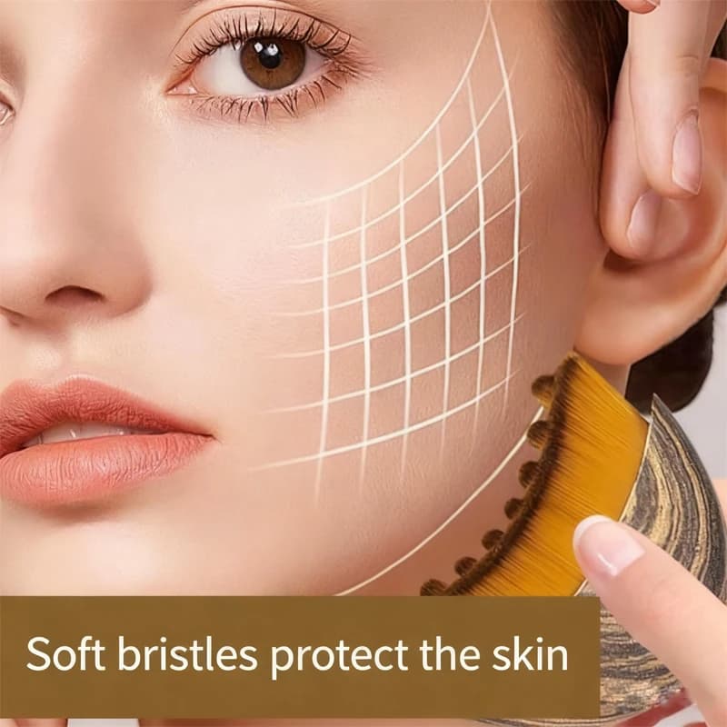 soft-bristle contoured lymphatic facial brush — image 3