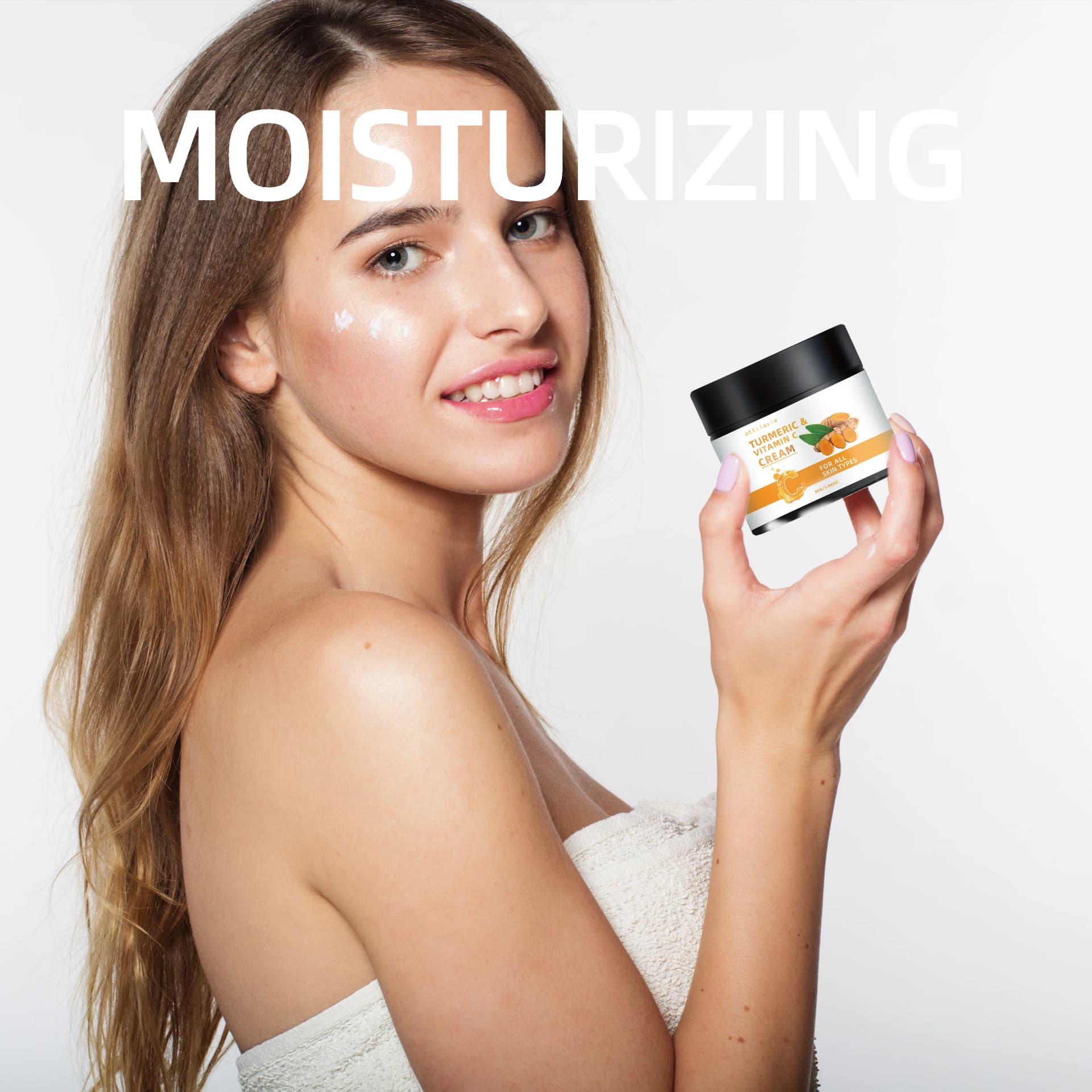 Turmeric and vitamin C facial cream tube — image 4
