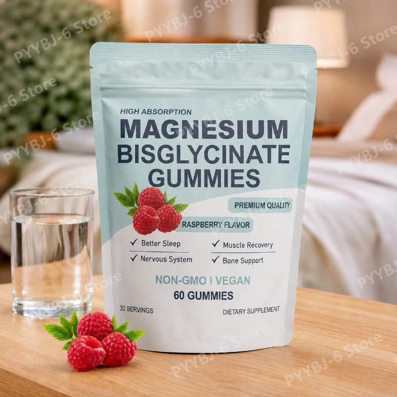 High‑Absorption Magnesium Bisglycinate Gummies – Vegan Raspberry