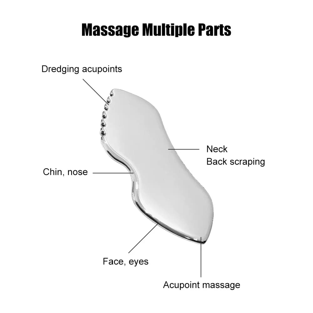 stainless steel gua sha facial massage board — image 5
