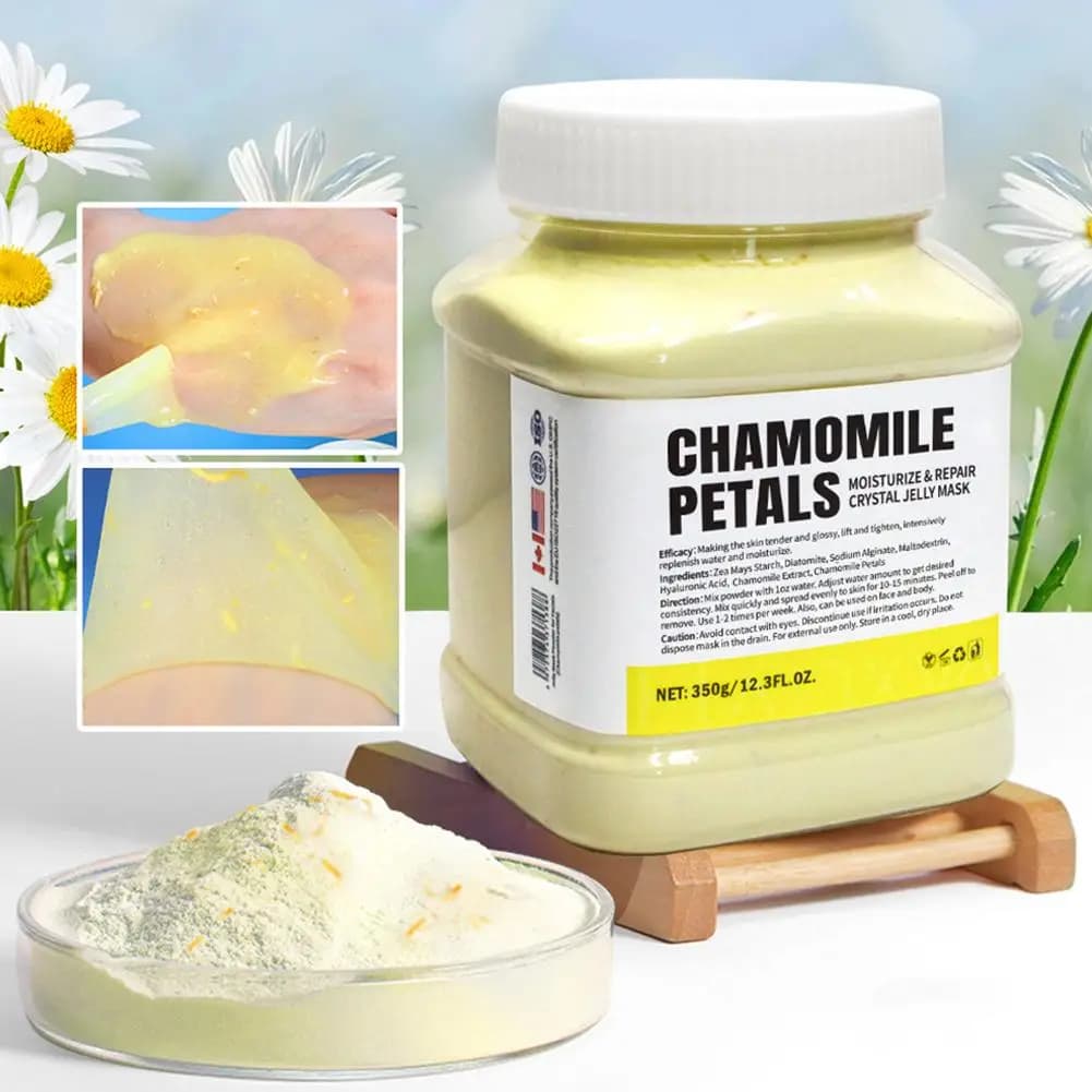 Gold crystal jelly mask powder in a white jar — image 4