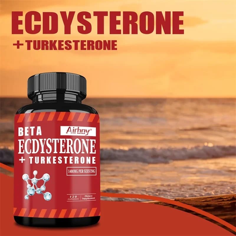 bottles of beta ecdysterone and turkesterone supplement — image 5