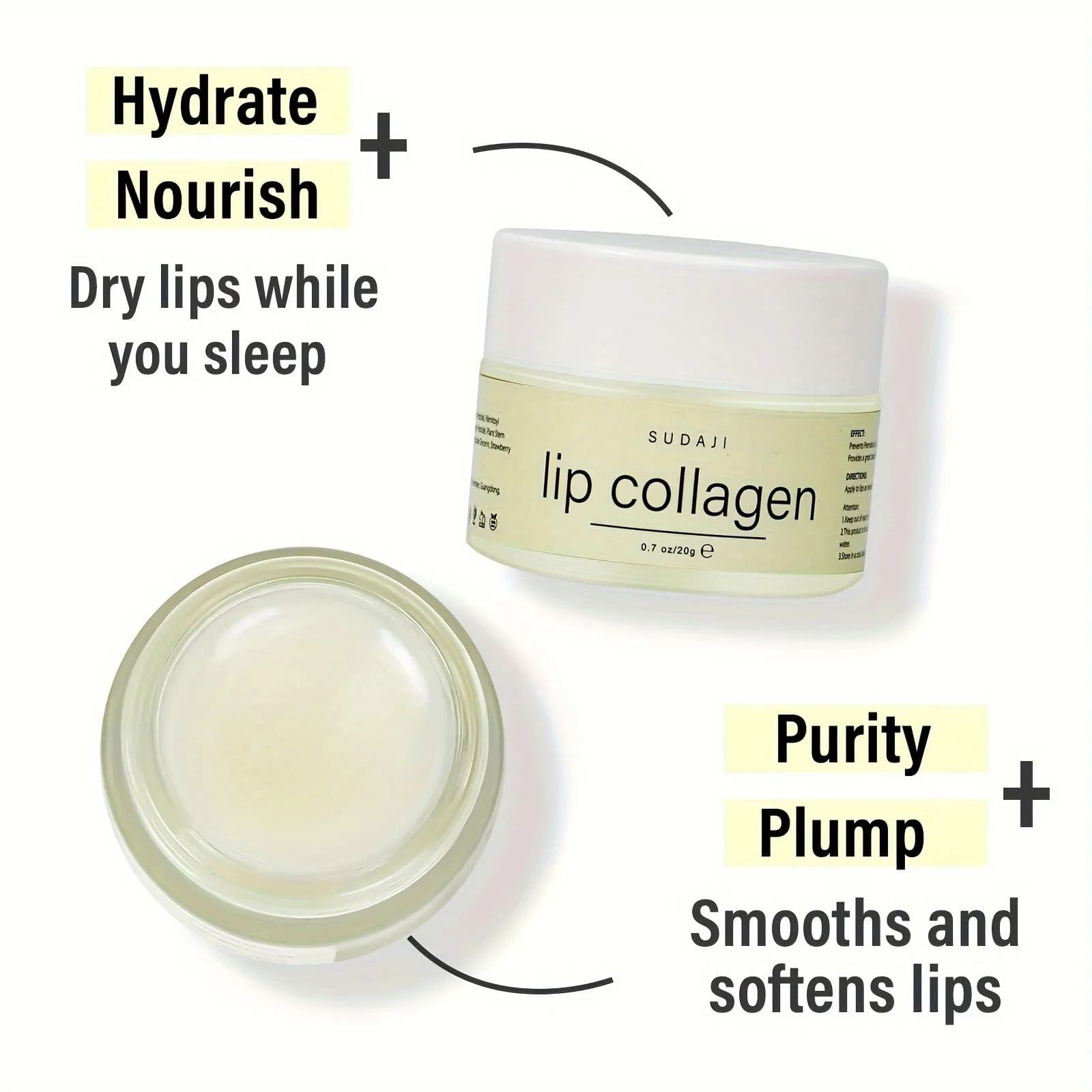 plant stem cell collagen lip butter in a 20g jar — image 6