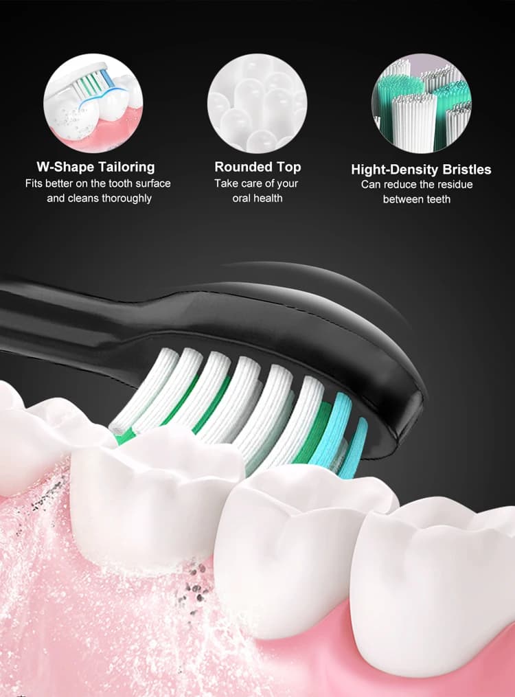 FUNMENTO ultrasonic electric toothbrush with brush heads — image 2