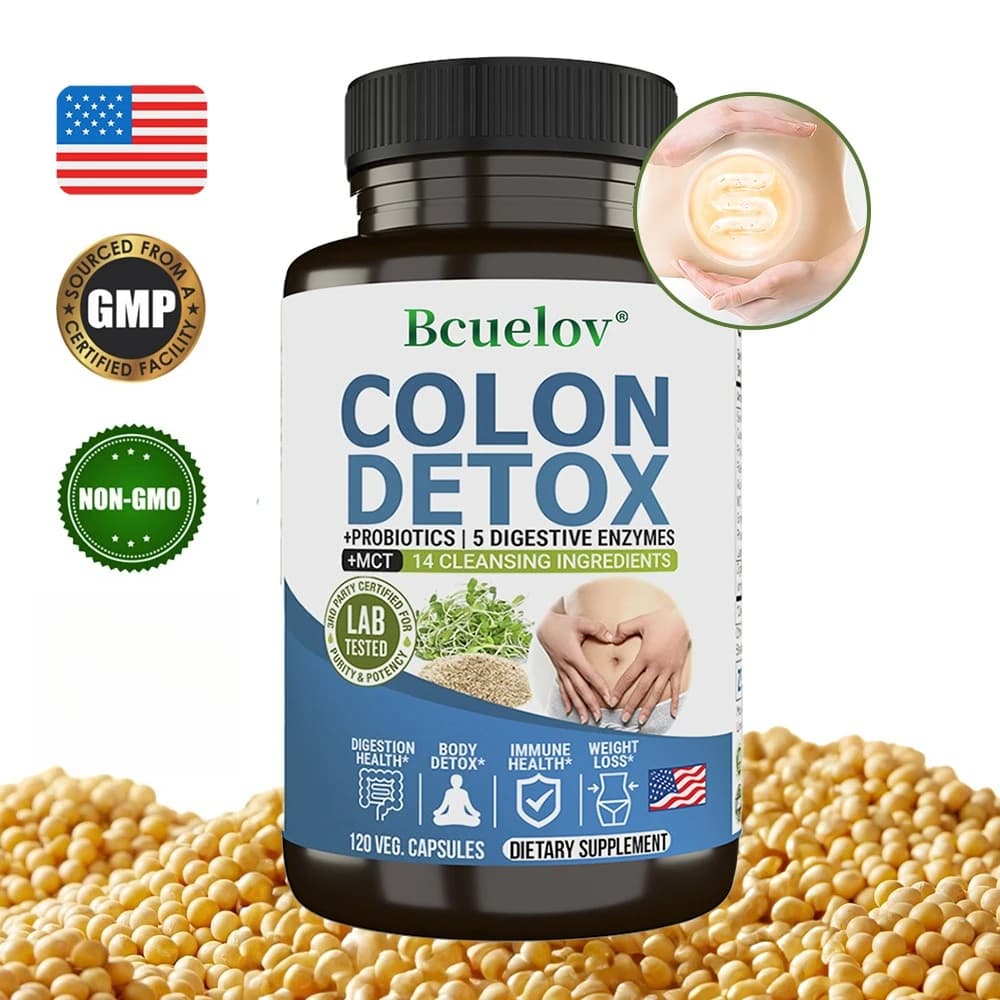 colon cleanser supplement bottle with probiotics — image 1