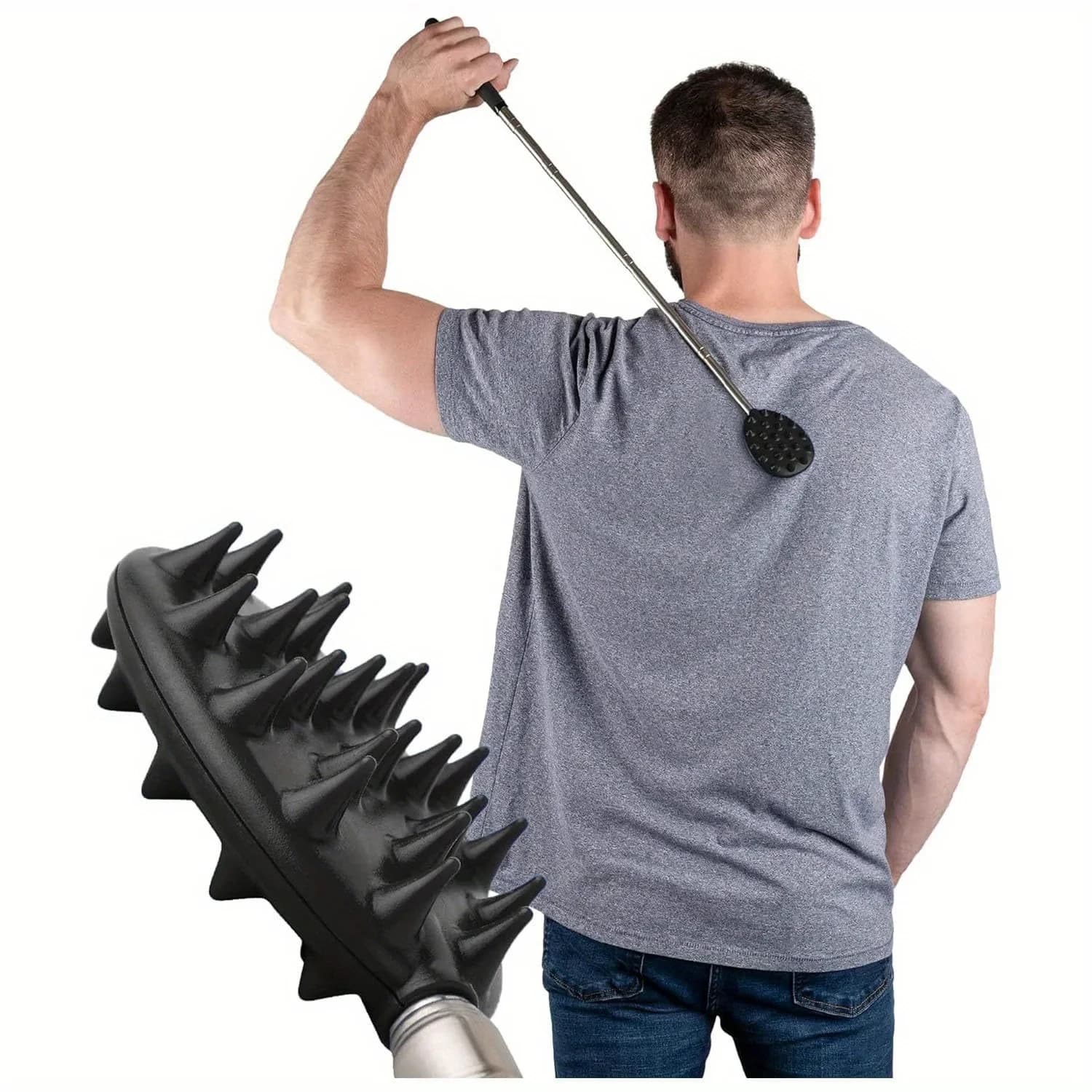 adjustable cactus back scratcher with two spike sizes — image 1