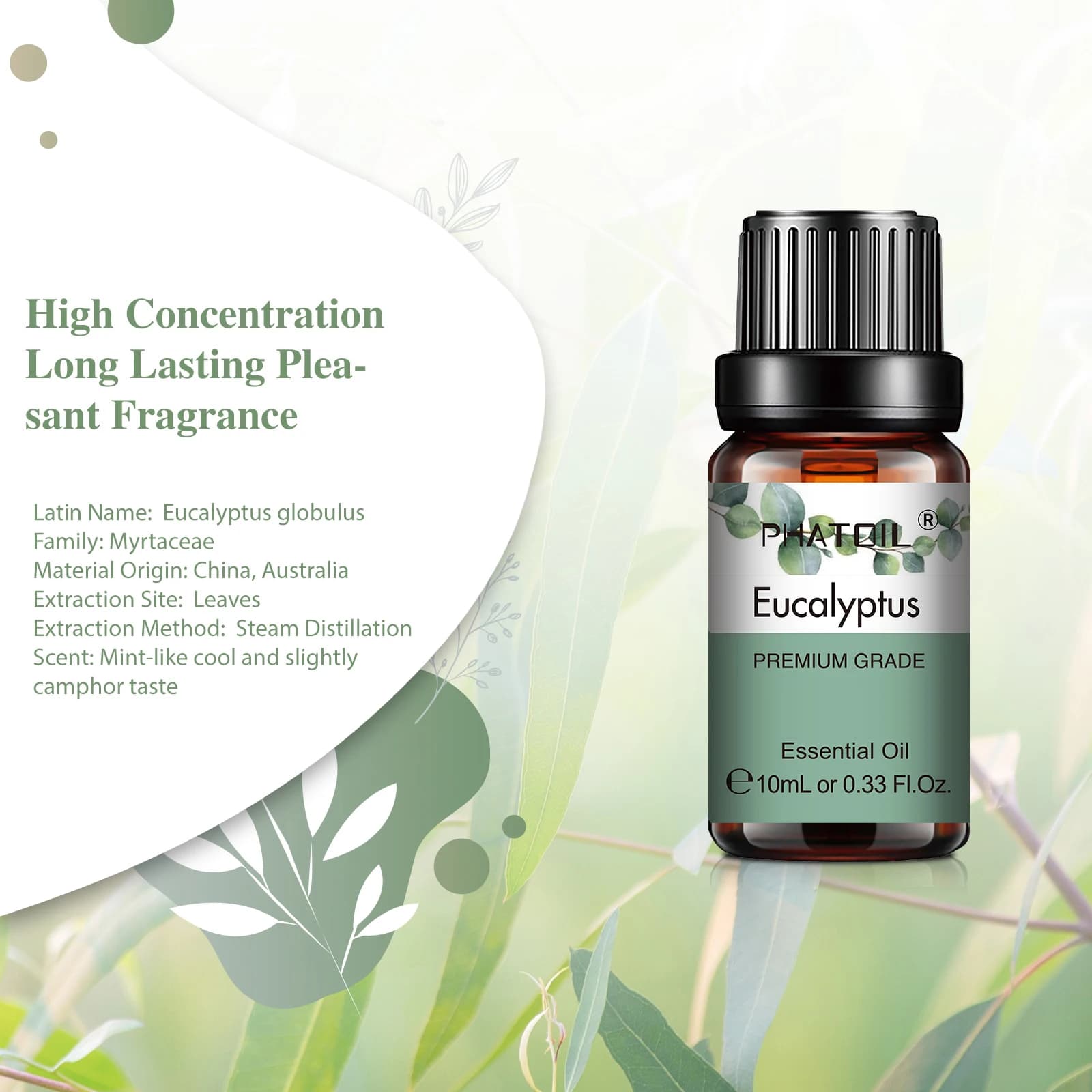 bottle of eucalyptus and lavender essential oil — image 3