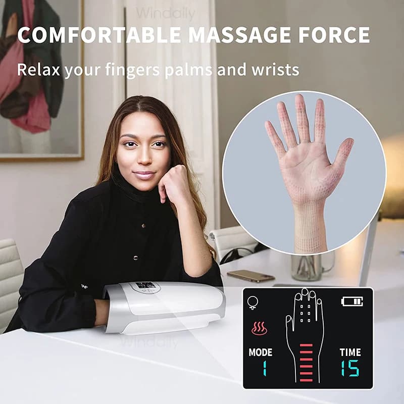 Wireless hand massager with heat and air compression — image 6