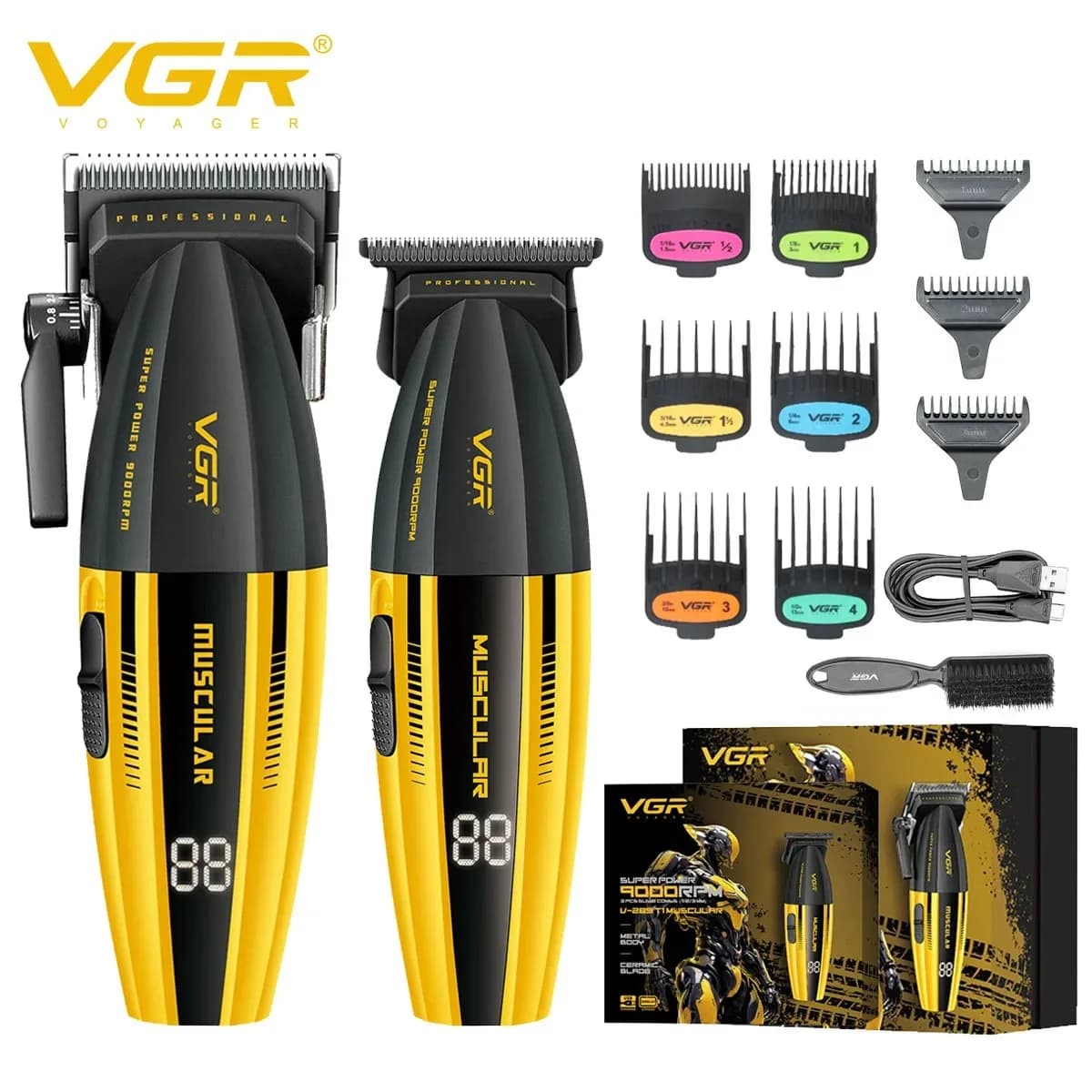 VGR professional hair clipper with metal body — image 7
