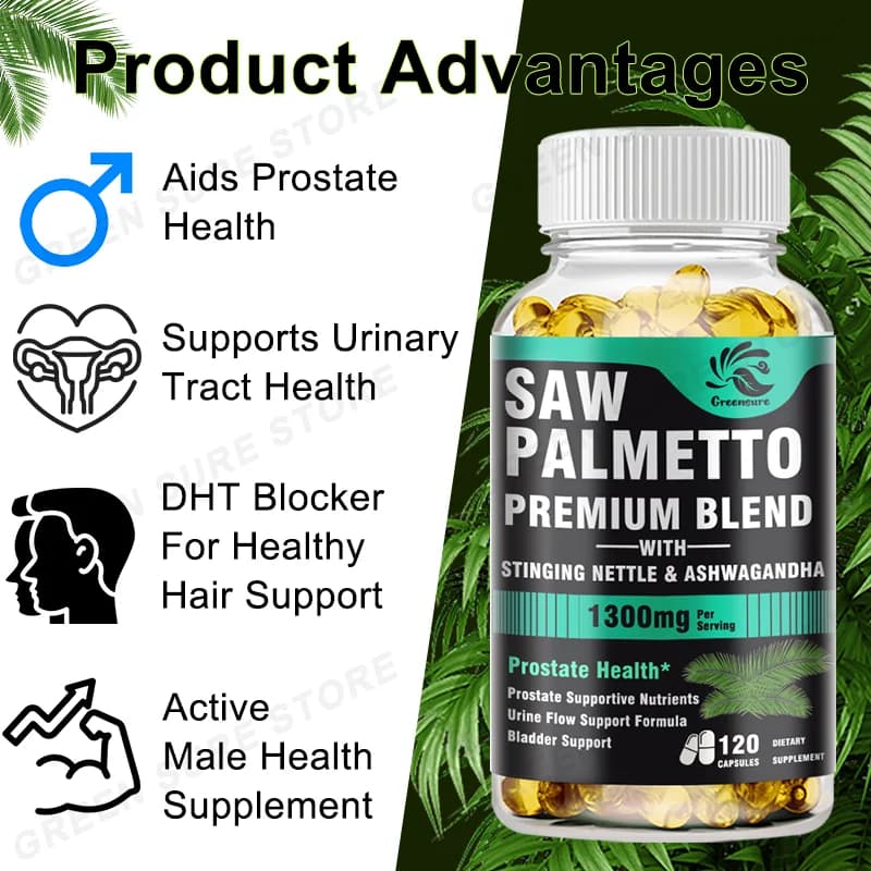 Greensure men's prostate support supplement bottle — image 2