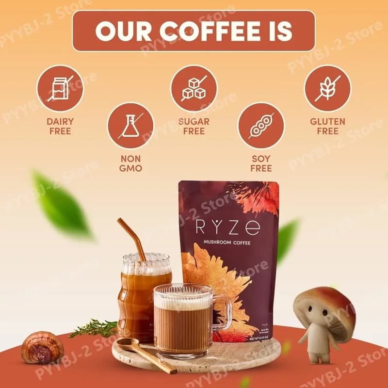 organic mushroom coffee powder with MCT oil — image 4
