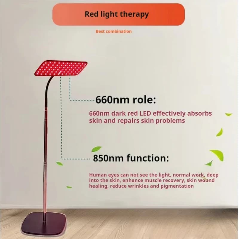 LED red light therapy panel with stand — image 5