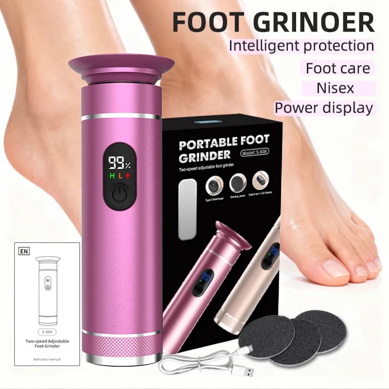 Electric Foot Grinder with Dual Power (USB‑C & Battery)