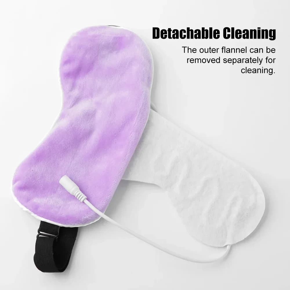 USB heated eye mask with soft fabric and USB connector — image 5