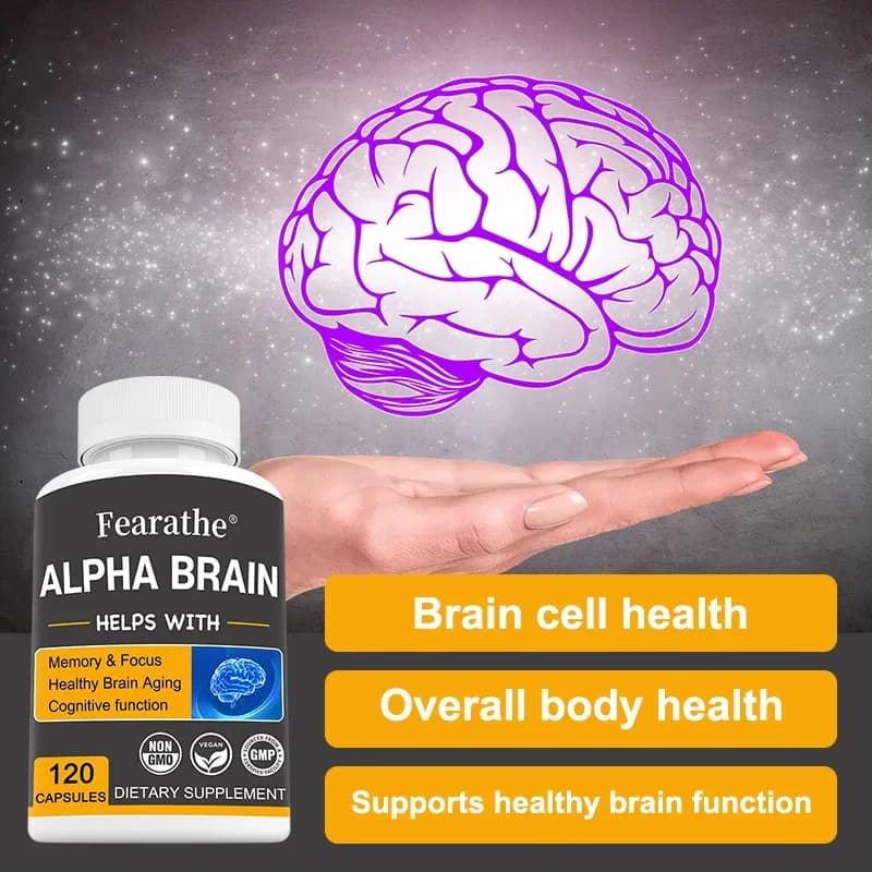 Alpha Brain nootropic supplement bottle — image 4