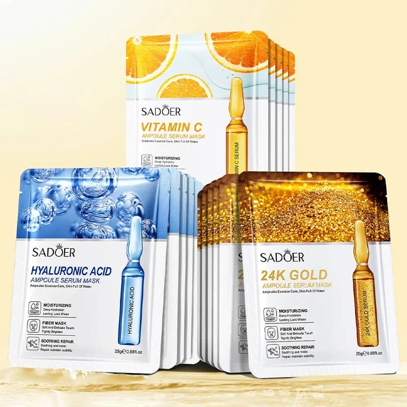 24K gold hyaluronic acid sheet mask pack — image 2