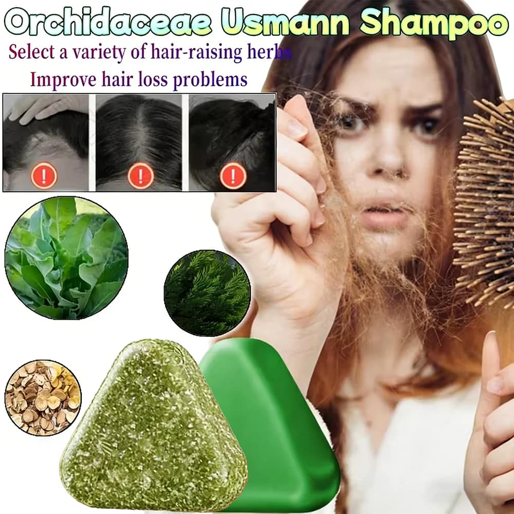 handmade usman grass herbal shampoo soap — image 2