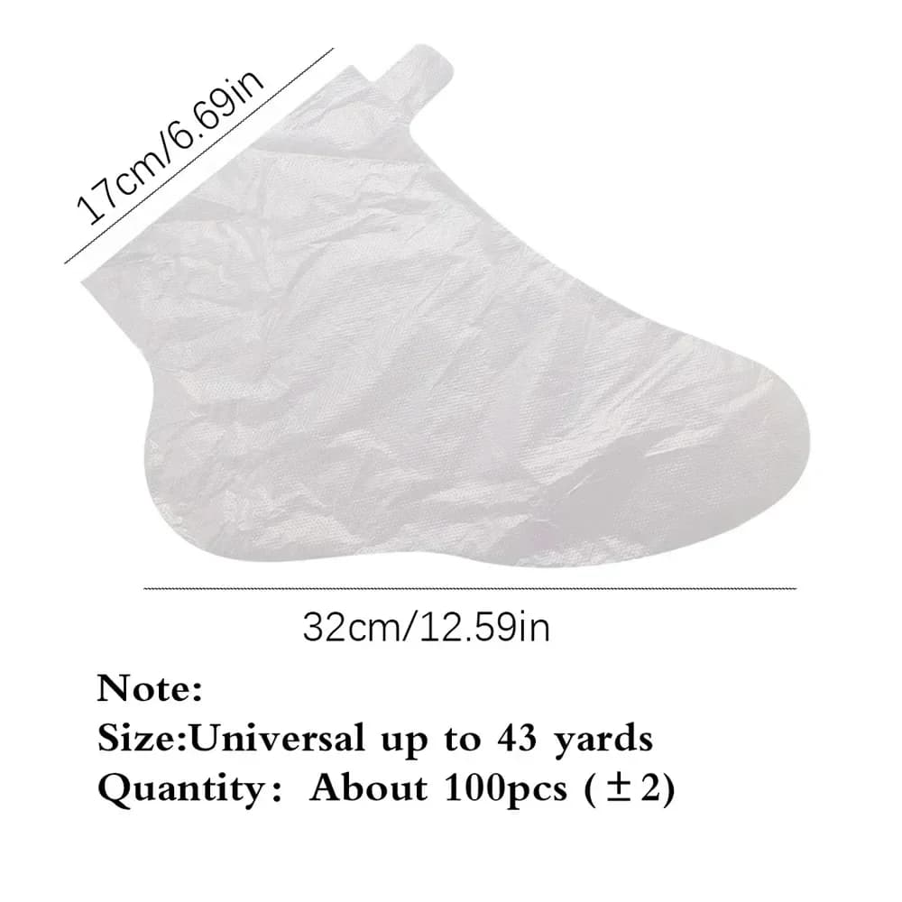 transparent disposable foot mask covers pack of 100 — image 6