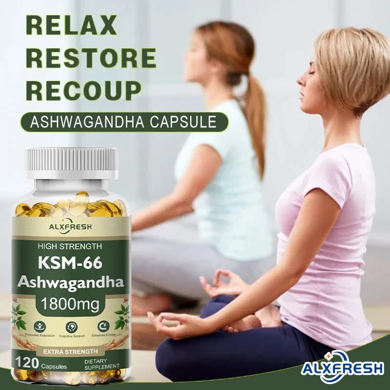 KSM-66 ashwagandha capsules in a bottle — image 6