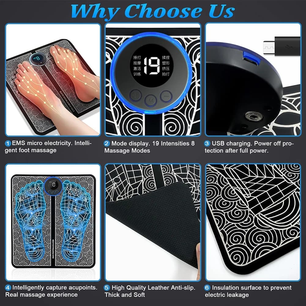 foldable EMS foot massager mat — image 5