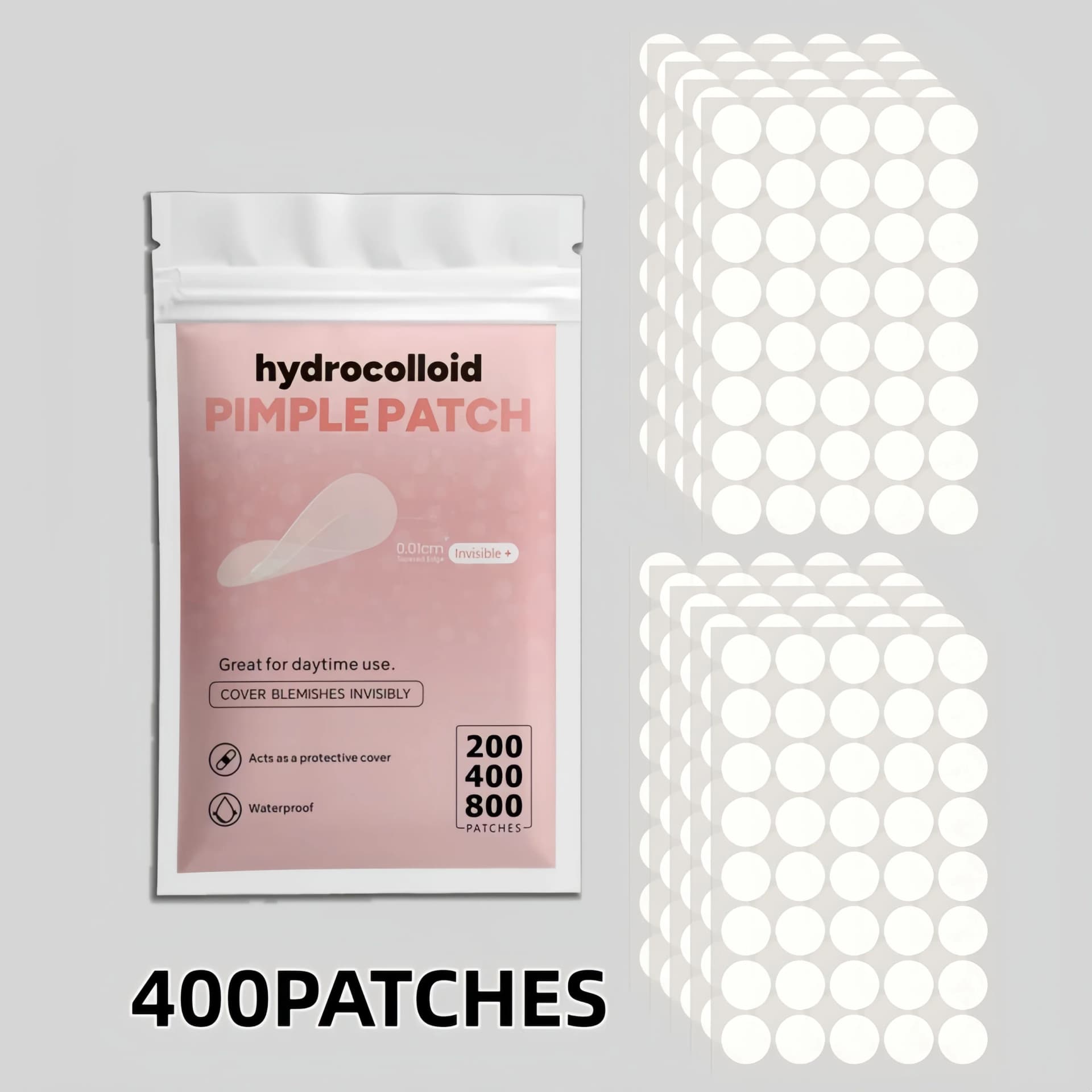 clear hydrocolloid pimple patches in mixed sizes — image 3