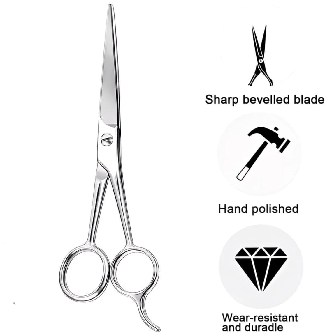 stainless steel hair cutting shears — image 3