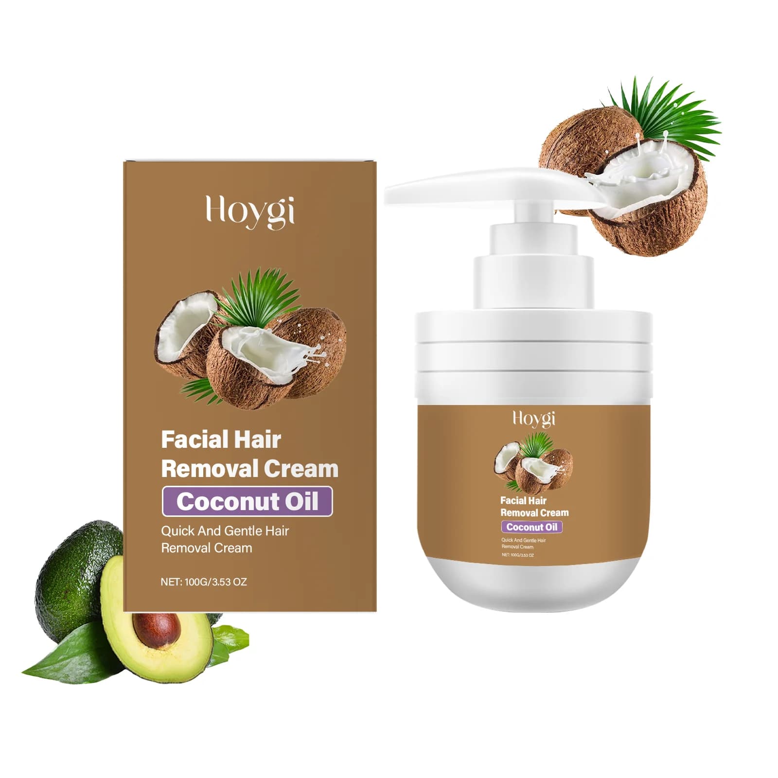 coconut hair removal cream tube — image 8