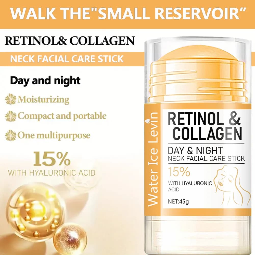 Retinol and collagen neck cream stick in a white tube — image 5