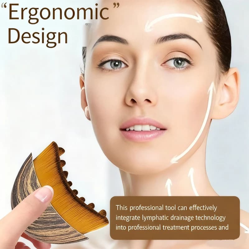soft-bristle contoured lymphatic facial brush — image 4