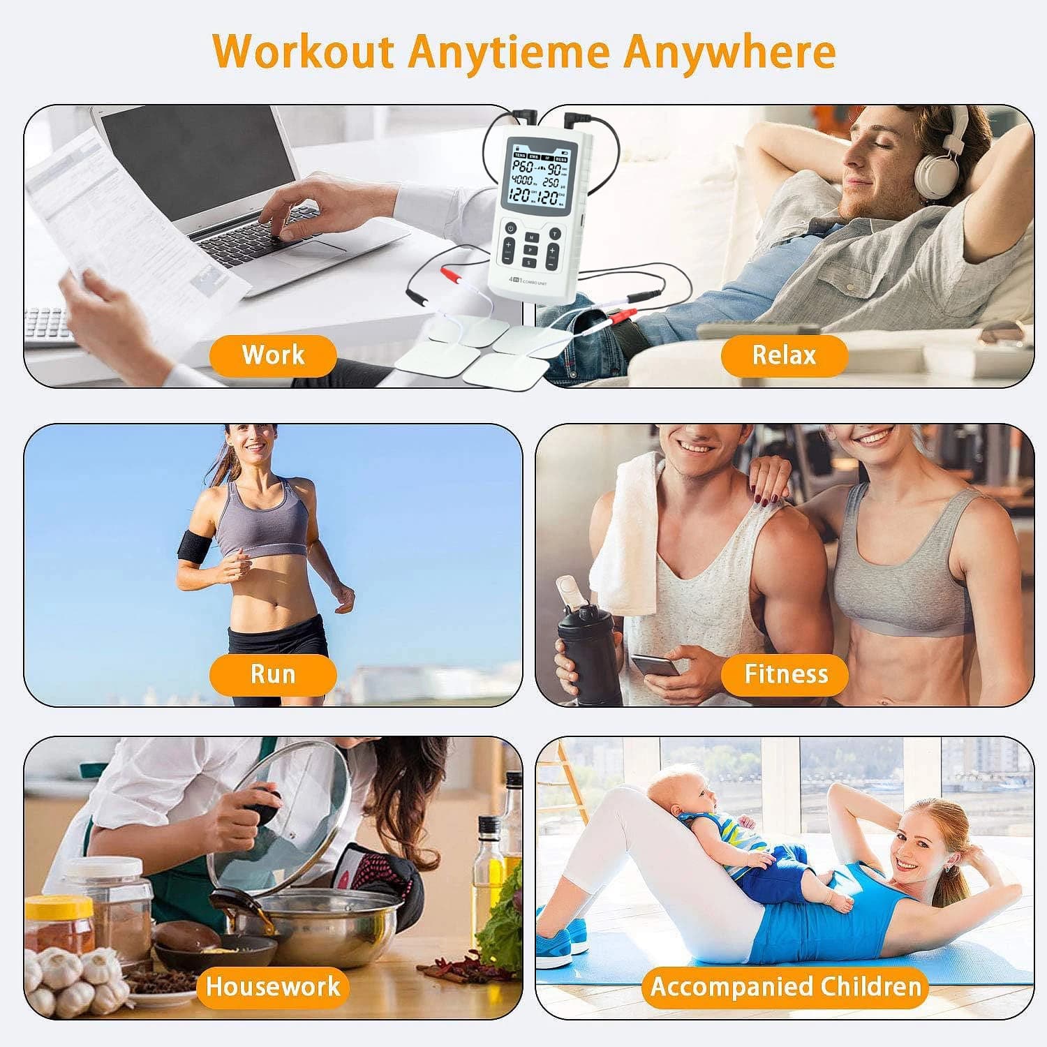 4-in-1 electric muscle stimulator with control panel — image 4