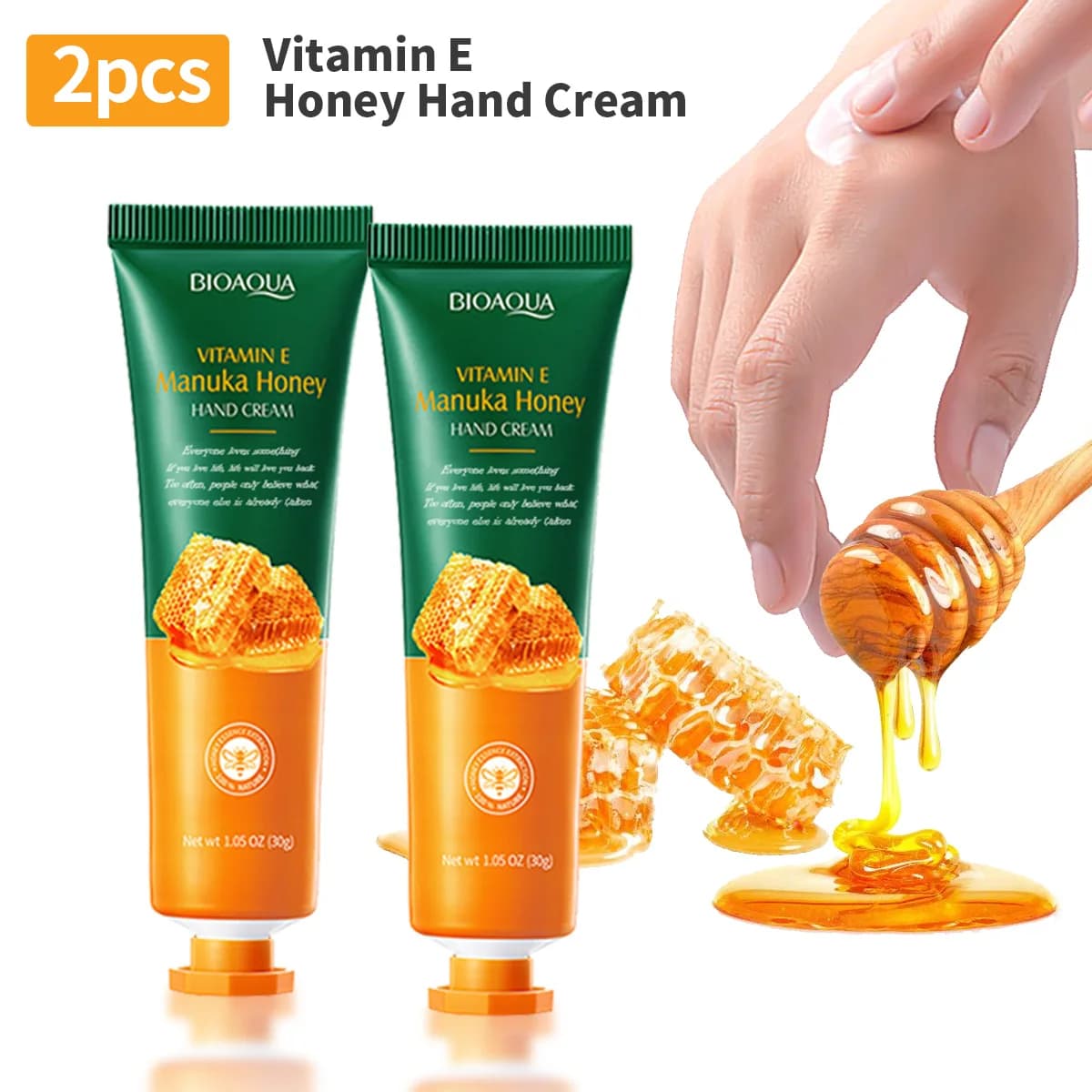 Vitamin E Honey Hand Cream – 2 Pack