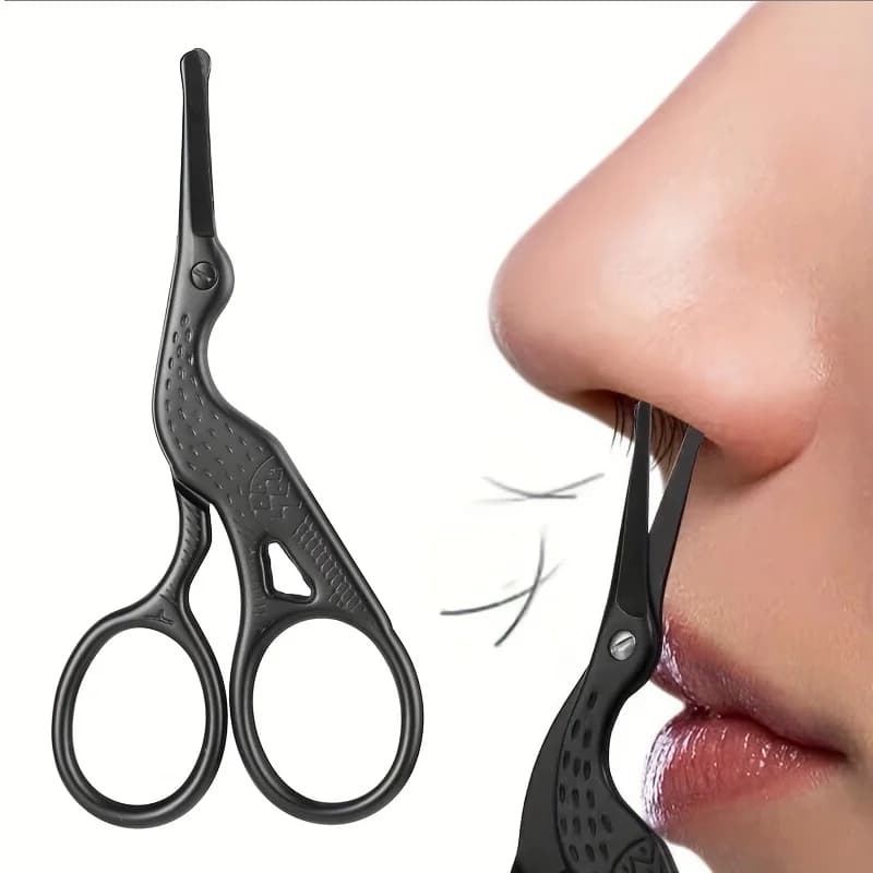 Stainless Steel Round-Head Nose Hair Scissors