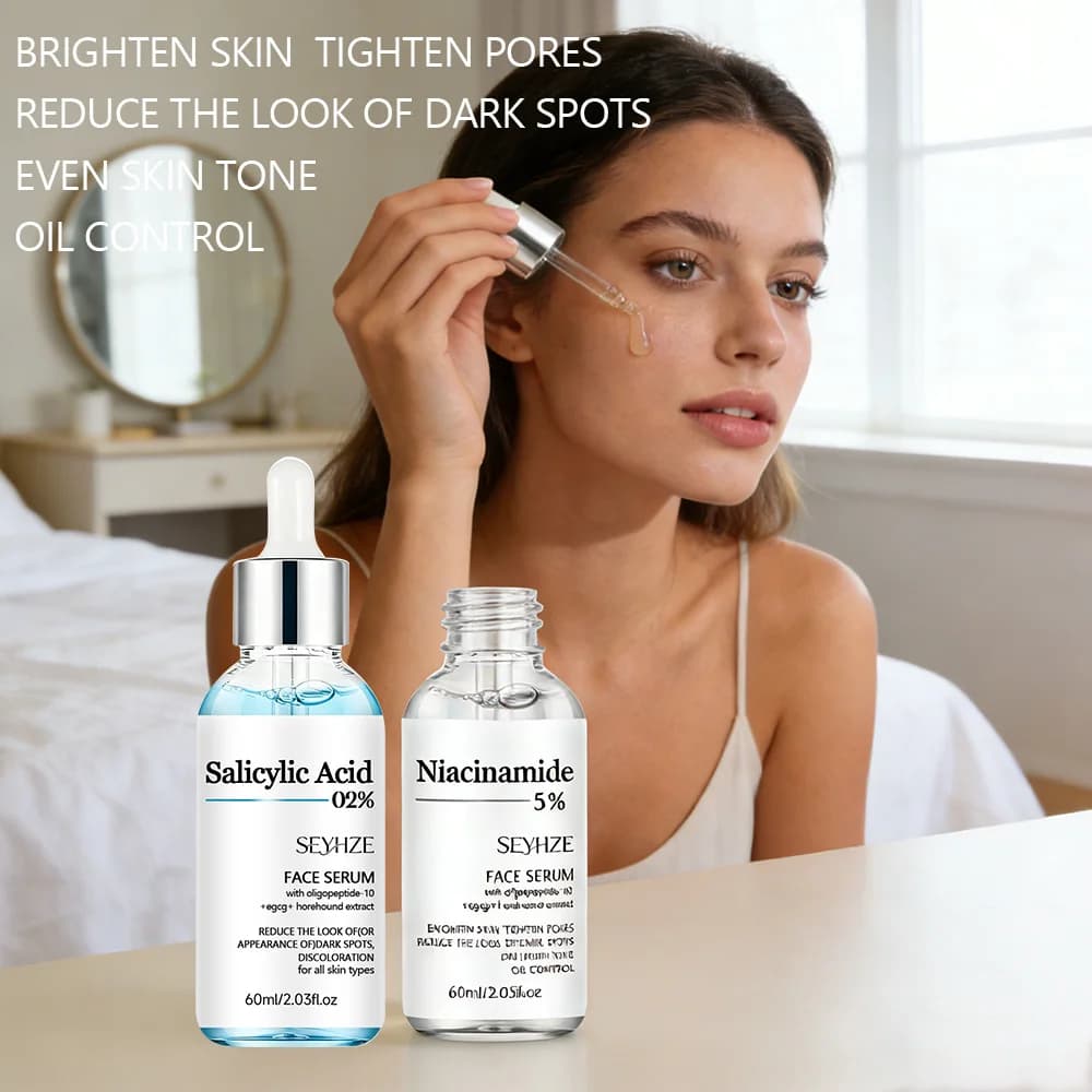 SEYHZE salicylic acid and niacinamide essence bottles — image 2