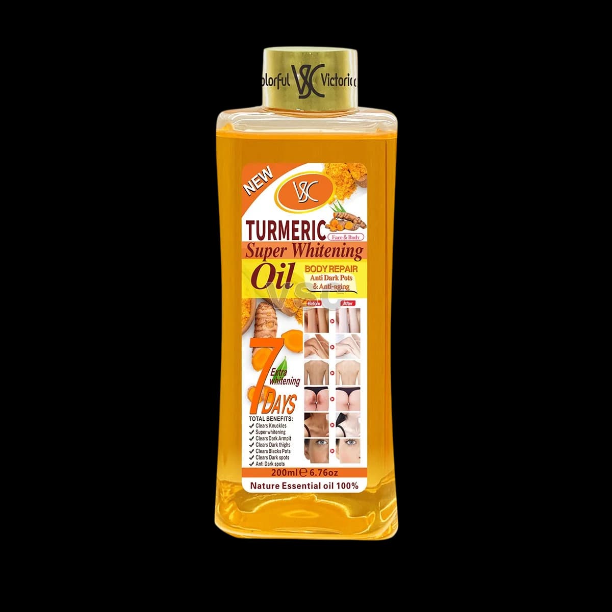 turmeric massage oil bottle 200ml — image 4