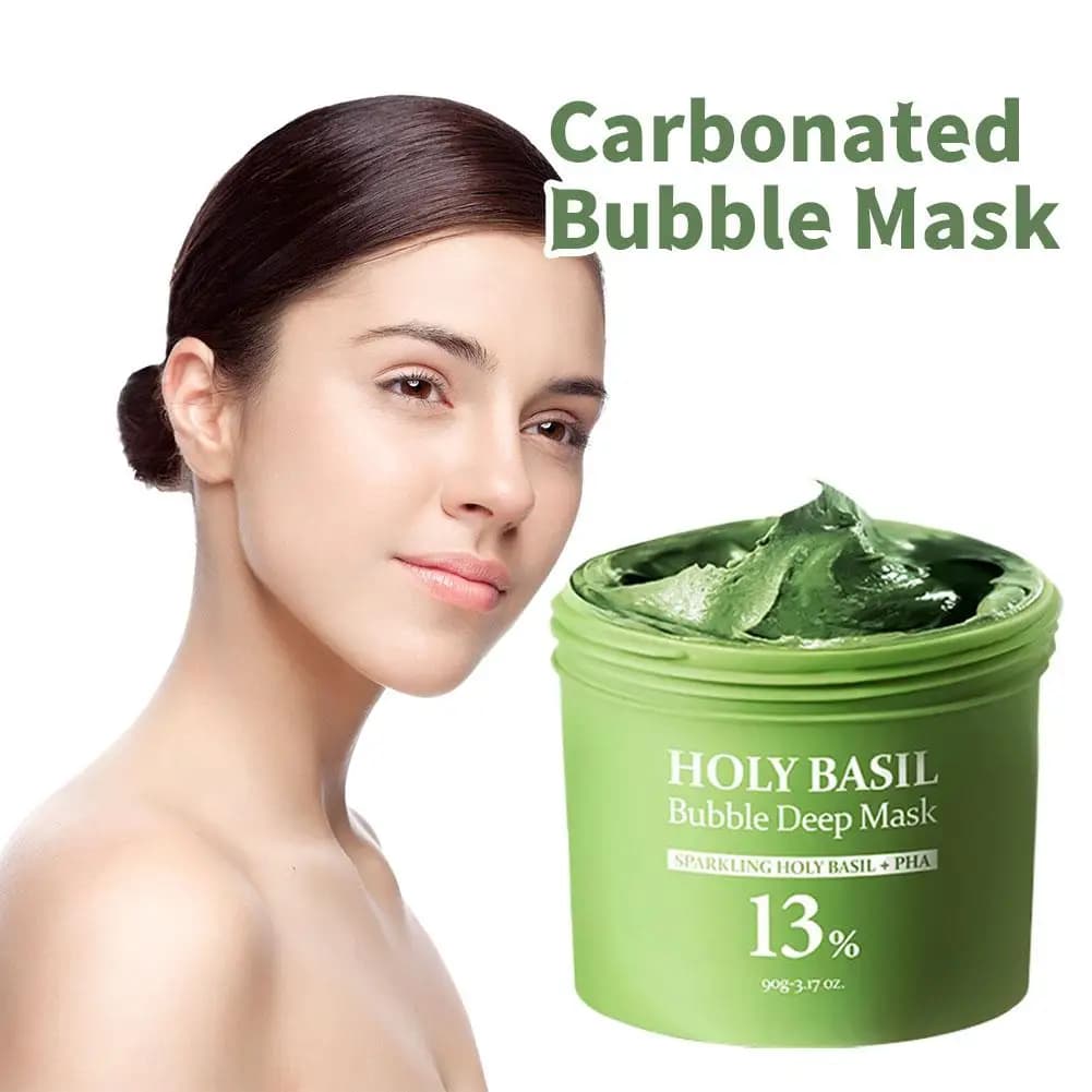 Holy Basil Bubble Cleansing Mask – Exfoliating & Hydrating