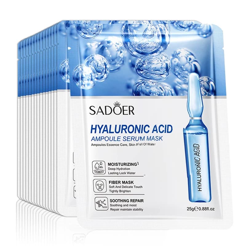 Saoder hyaluronic acid facial sheet masks, pack of 10 — image 1